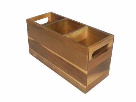 Acacia divided kitchen organizer 